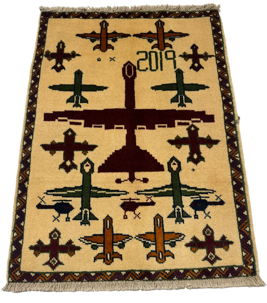 2019 Drone Formation War Rug | 3'x2' | Desert Collection