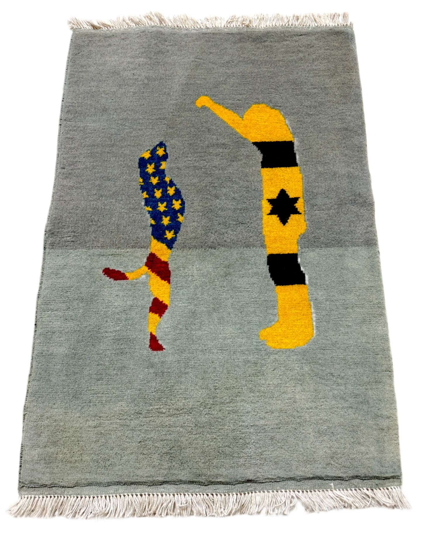 Dog & Master Israel America War Rug | 3'x2'