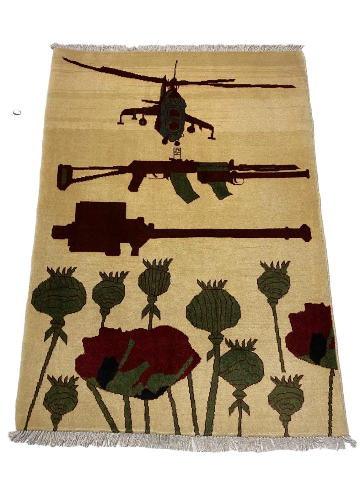 Armaments & Poppy War Rug | 5'x3' | Desert Collection