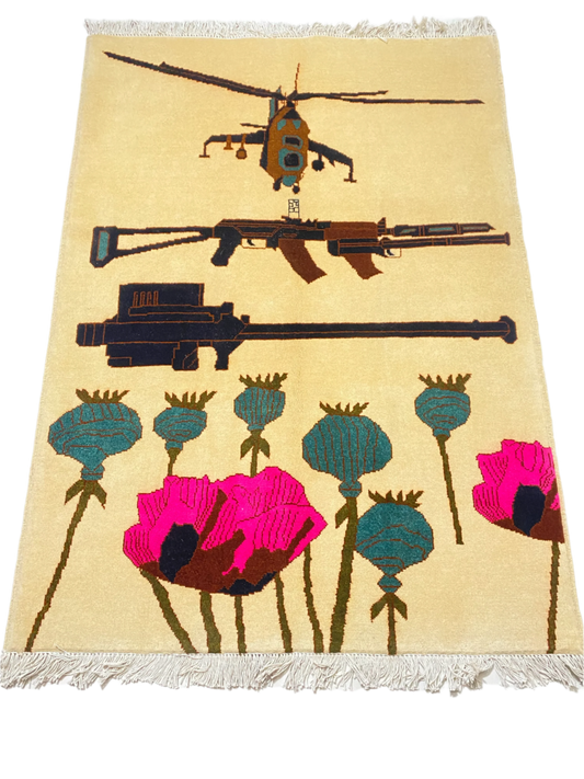 Armaments & Poppy War Rug | 5'x3' | Desert Collection