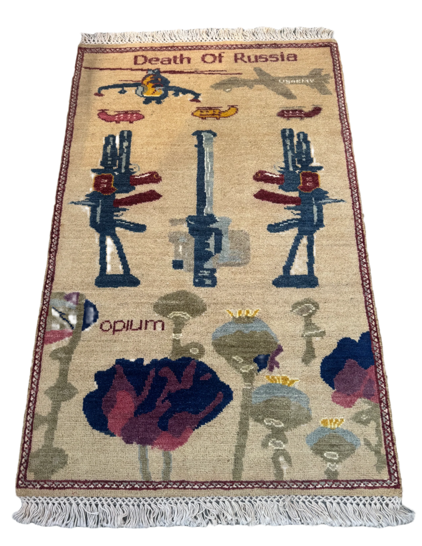 "Death of Russia" Poppy War Rug | 4'x2.5' | Desert Series