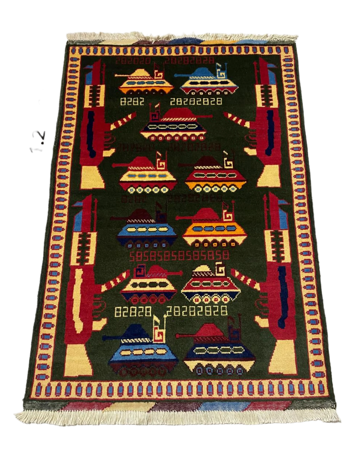 Soviet Tank Formation Woven War Rug | 4'x2.5'